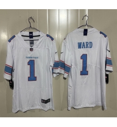 Men Tennessee Titans  1 Cameron Ward White 2026 Vapor Limited Stitched Football Jersey
