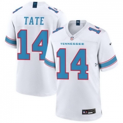 Men Tennessee Titans 14 Carnell Tate white Vapor Limited Stitched jersey