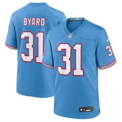 Men Tennessee Titans 31 Kevin Byard Light Blue Throwback Player Stitched Game Jersey