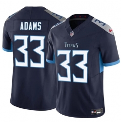 Men Tennessee Titans 33 Jamal Adams Navy 2024 F U S E  Vapor Limited Stitched Football Jersey