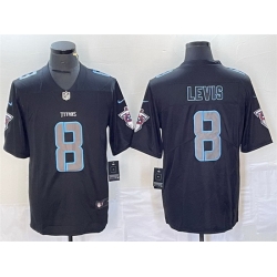 Men Tennessee Titans 8 Will Levis Black 2018 Impact Limited Stitched Jersey