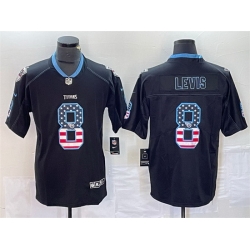 Men Tennessee Titans 8 Will Levis Black 2018 USA Flag Color Rush Limited Stitched Jersey