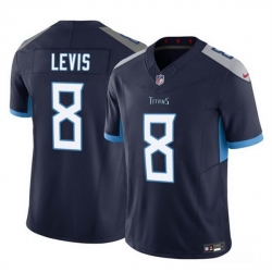 Men Tennessee Titans 8 Will Levis Navy 2023 F U S E  Vapor Limited Throwback Stitched Football Jersey