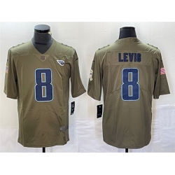 Men Tennessee Titans 8 Will Levis Olive 2017 Salute To Service Limited Stitched Jersey