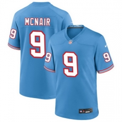 Men Tennessee Titans 9 Steve McNair Blue Vapor Untouchable Stitched Jersey