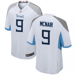 Men Tennessee Titans 9 Steve McNair White Vapor Untouchable Stitched Jersey