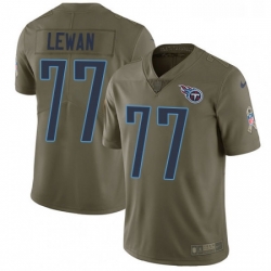 Mens Nike Tennessee Titans 77 Taylor Lewan Limited Olive 2017 Salute to Service NFL Jersey