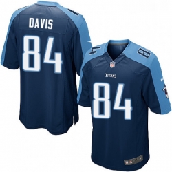 Mens Nike Tennessee Titans 84 Corey Davis Game Navy Blue Alternate NFL Jersey