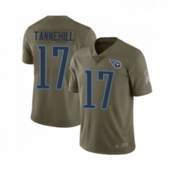 Mens Tennessee Titans 17 Ryan Tannehill Limited Olive 2017 Salute to Service Football Jersey