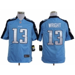 Nike Tennessee Titans 13 Kendall Wright Light Blue Game NFL Jersey
