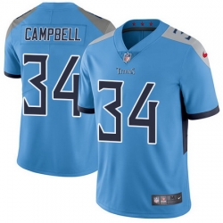 Nike Titans #34 Earl Campbell Light Blue Team Color Mens Stitched NFL Vapor Untouchable Limited Jersey