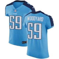 Nike Titans #59 Wesley Woodyard Light Blue Team Color Mens Stitched NFL Vapor Untouchable Elite Jersey