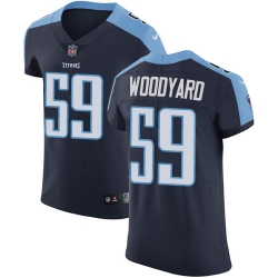 Nike Titans #59 Wesley Woodyard Navy Blue Alternate Mens Stitched NFL Vapor Untouchable Elite Jersey