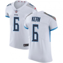 Nike Titans #6 Brett Kern White Mens Stitched NFL Vapor Untouchable Elite Jersey