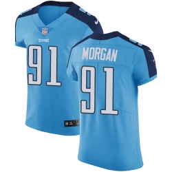 Nike Titans #91 Derrick Morgan Light Blue Team Color Mens Stitched NFL Vapor Untouchable Elite Jersey