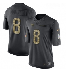 Youth Nike Tennessee Titans 8 Marcus Mariota Limited Black 2016 Salute to Service NFL Jersey