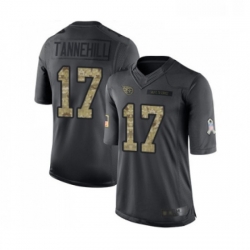 Youth Tennessee Titans 17 Ryan Tannehill Limited Black 2016 Salute to Service Football Jersey