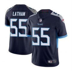Youth Tennessee Titans 55 JC Latham Navy 2024 Draft Vapor Limited Stitched Football Jersey