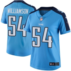 Nike Titans #54 Avery Williamson Light Blue Team Color Womens Stitched NFL Vapor Untouchable Limited Jersey