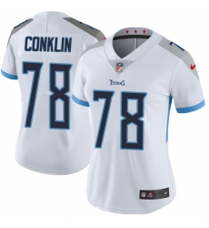 Nike Titans #78 Jack Conklin White Womens Stitched NFL Vapor Untouchable Limited Jersey