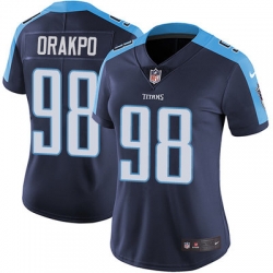 Nike Titans #98 Brian Orakpo Navy Blue Alternate Womens Stitched NFL Vapor Untouchable Limited Jersey