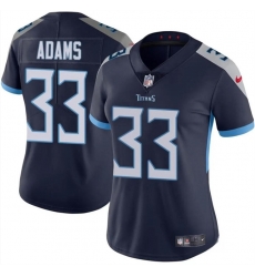 Women Tennessee Titans 33 Jamal Adams Navy 2024 Draft Vapor Stitched Football Jersey