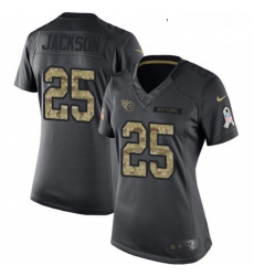 Womens Nike Tennessee Titans 25 Adoree Jackson Limited Black 2016 Salute to Service NFL Jersey