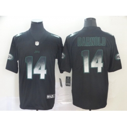 Jets 14 Sam Darnold Black Arch Smoke Vapor Untouchable Limited Jersey