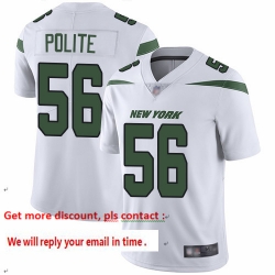 Jets 56 Jachai Polite White Men Stitched Football Vapor Untouchable Limited Jersey