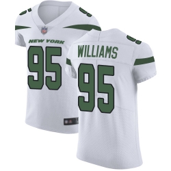 Jets 95 Quinnen Williams White Men Stitched Football Vapor Untouchable Elite Jersey