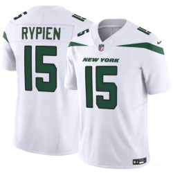 Men New York Jets 15 Brett Rypien 2023 F U S E  White Vapor Untouchable Limited Stitched Jersey