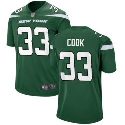 Men New York Jets 33 Dalvin Cook Green Stitched Game Jersey
