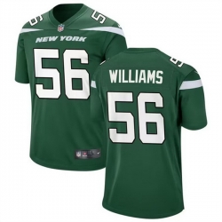 Men New York Jets 56 Quincy Williams Green Stitched Game Jersey