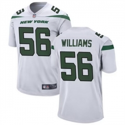 Men New York Jets 56 Quincy Williams White Stitched Game JerseyS