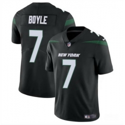 Men New York Jets 7 Tim Boyle Black Vapor Untouchable Limited Stitched Jersey