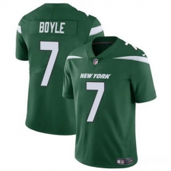 Men New York Jets 7 Tim Boyle Green Vapor Untouchable Limited Stitched Jersey