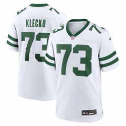 Men New York Jets 73 Joe Klecko White Throwback Player Stitched Game Jersey