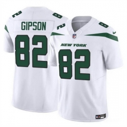 Men New York Jets 82 Xavier Gipson 2023 F U S E  White Vapor Untouchable Limited Stitched Jersey