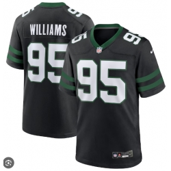 Men New York Jets #95 Quinnen Williams Black F U S E Stitched NFL Jersey