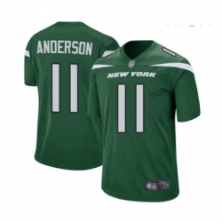 Mens New York Jets 11 Robby Anderson Game Green Team Color Football Jersey