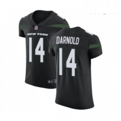 Mens New York Jets 14 Sam Darnold Black Alternate Vapor Untouchable Elite Player Football Jersey