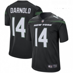 Mens New York Jets 14 Sam Darnold Nike Black Player Game Jersey