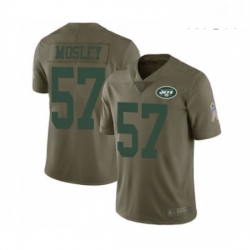 Mens New York Jets 57 CJ Mosley Limited Olive 2017 Salute to Service Football Jersey