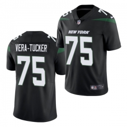 Men's New York Jets #75 Alijah Vera-Tucker Black Vapor Untouchable Limited Stitched Jersey