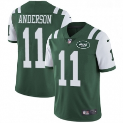 Mens Nike New York Jets 11 Robby Anderson Green Team Color Vapor Untouchable Limited Player NFL Jersey