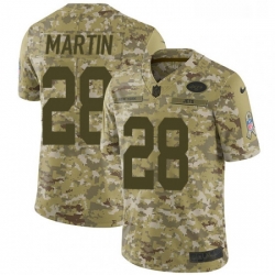 Mens Nike New York Jets 28 Curtis Martin Limited Camo 2018 Salute to Service NFL Jersey