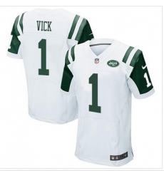 New York Jets #1 Michael Vick White NFL Elite Jersey