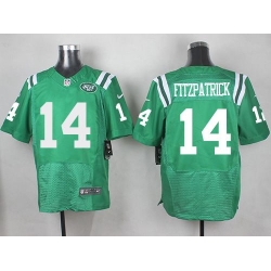 Nike Jets #14 Ryan Fitzpatrick Green Mens Stitched NFL Elite Rush Jersey