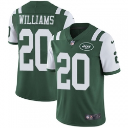 Nike Jets #20 Marcus Williams Green Team Color Mens Stitched NFL Vapor Untouchable Limited Jersey