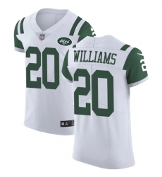 Nike Jets #20 Marcus Williams White Mens Stitched NFL Vapor Untouchable Elite Jersey